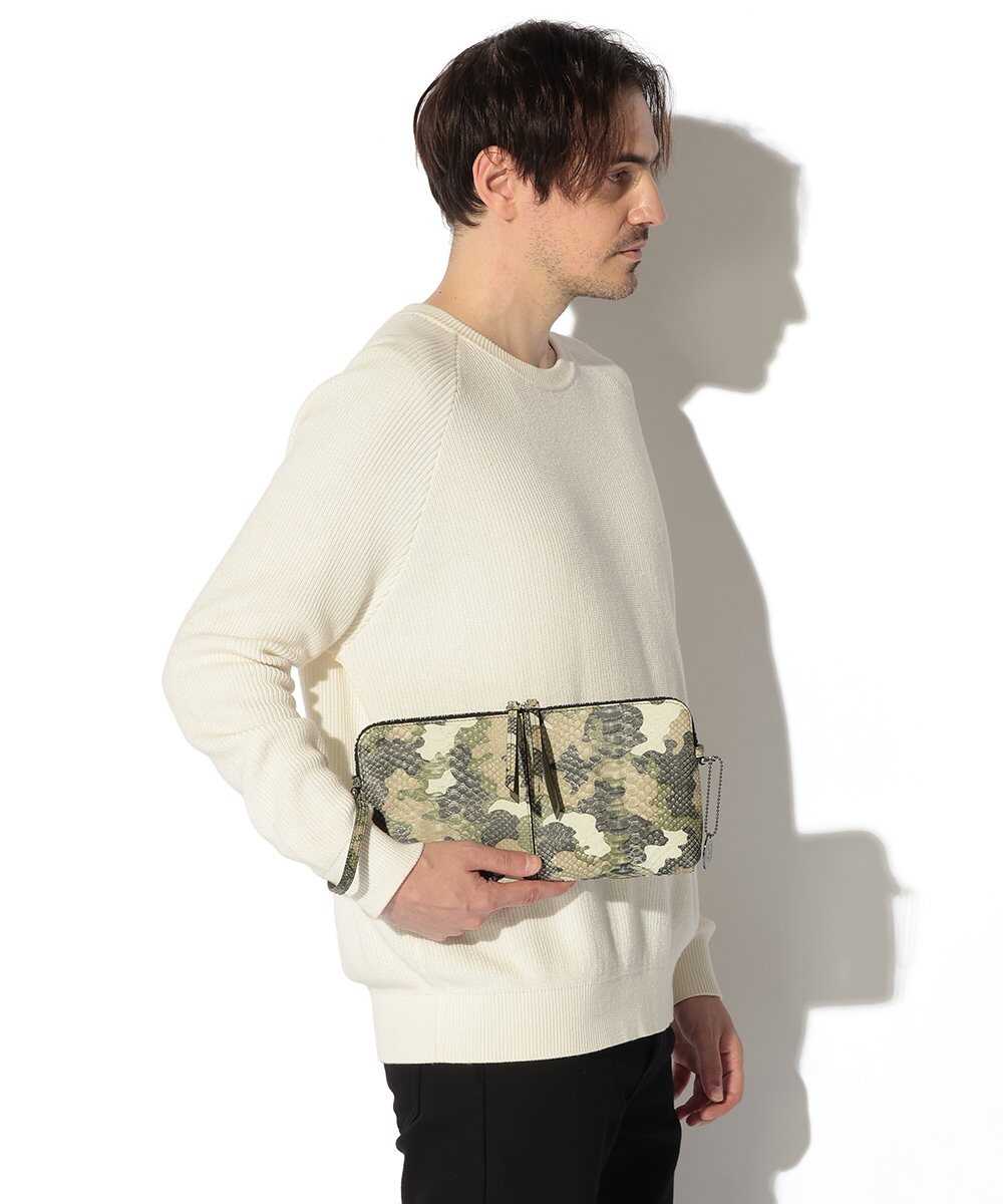 別注限定 受注生産 カモフラージュ パイソンクラッチ