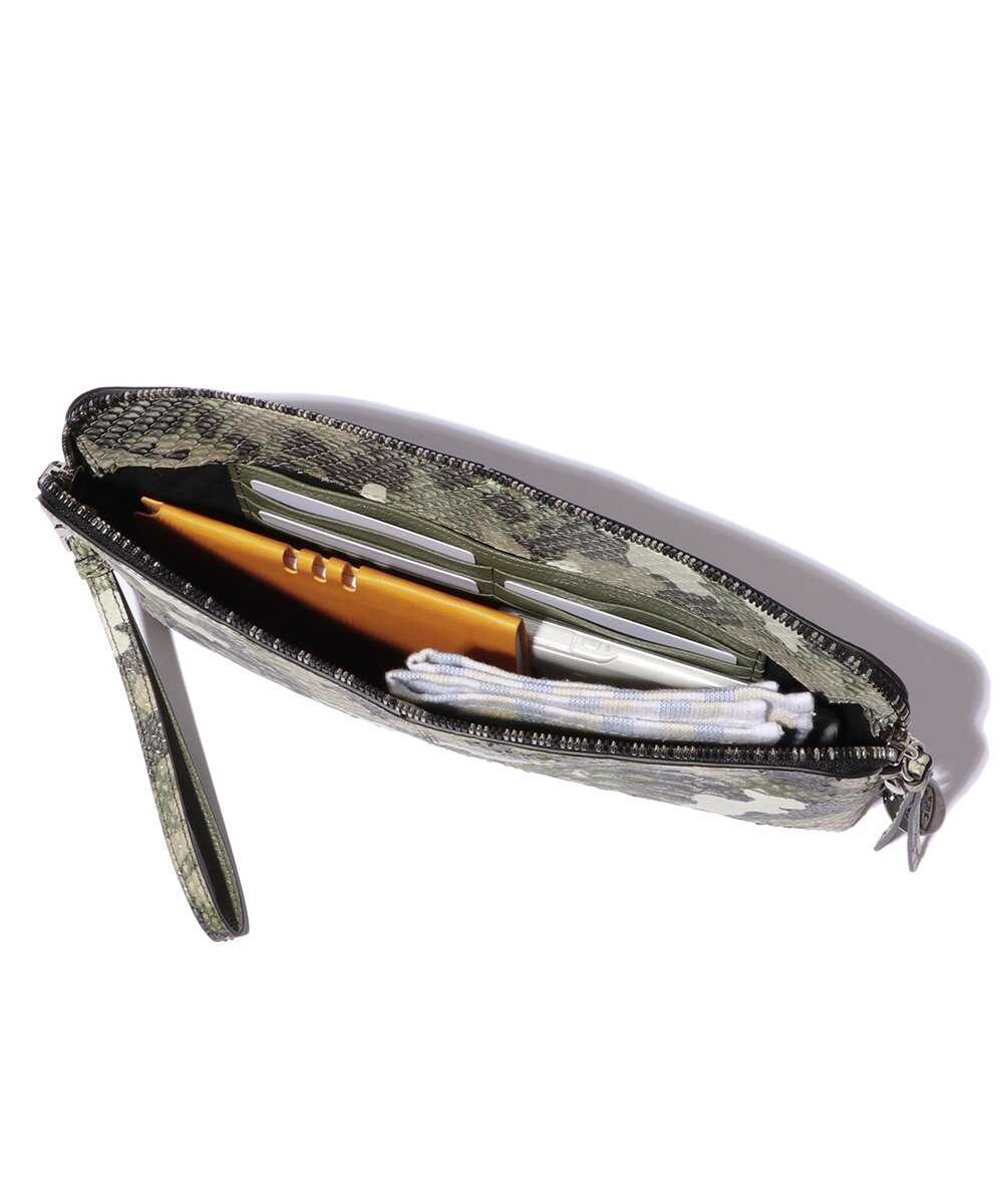 別注限定 受注生産 カモフラージュ パイソンクラッチ