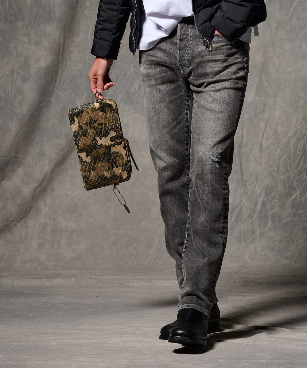 別注限定 受注生産 カモフラージュ パイソンクラッチ