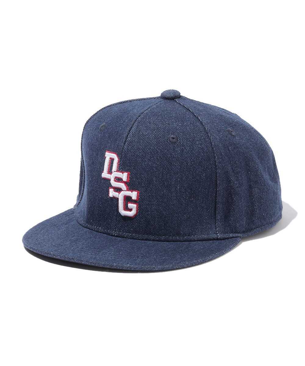 デニム フラットバイザーキャップ