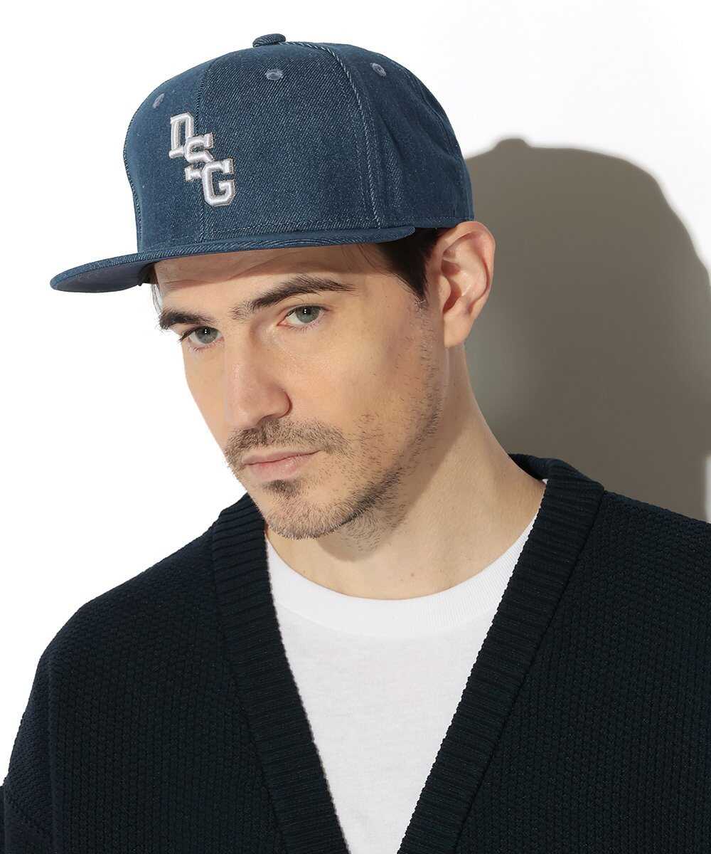 デニム フラットバイザーキャップ