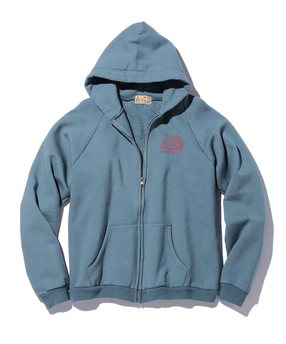 裏起毛 スウェットジップパーカ