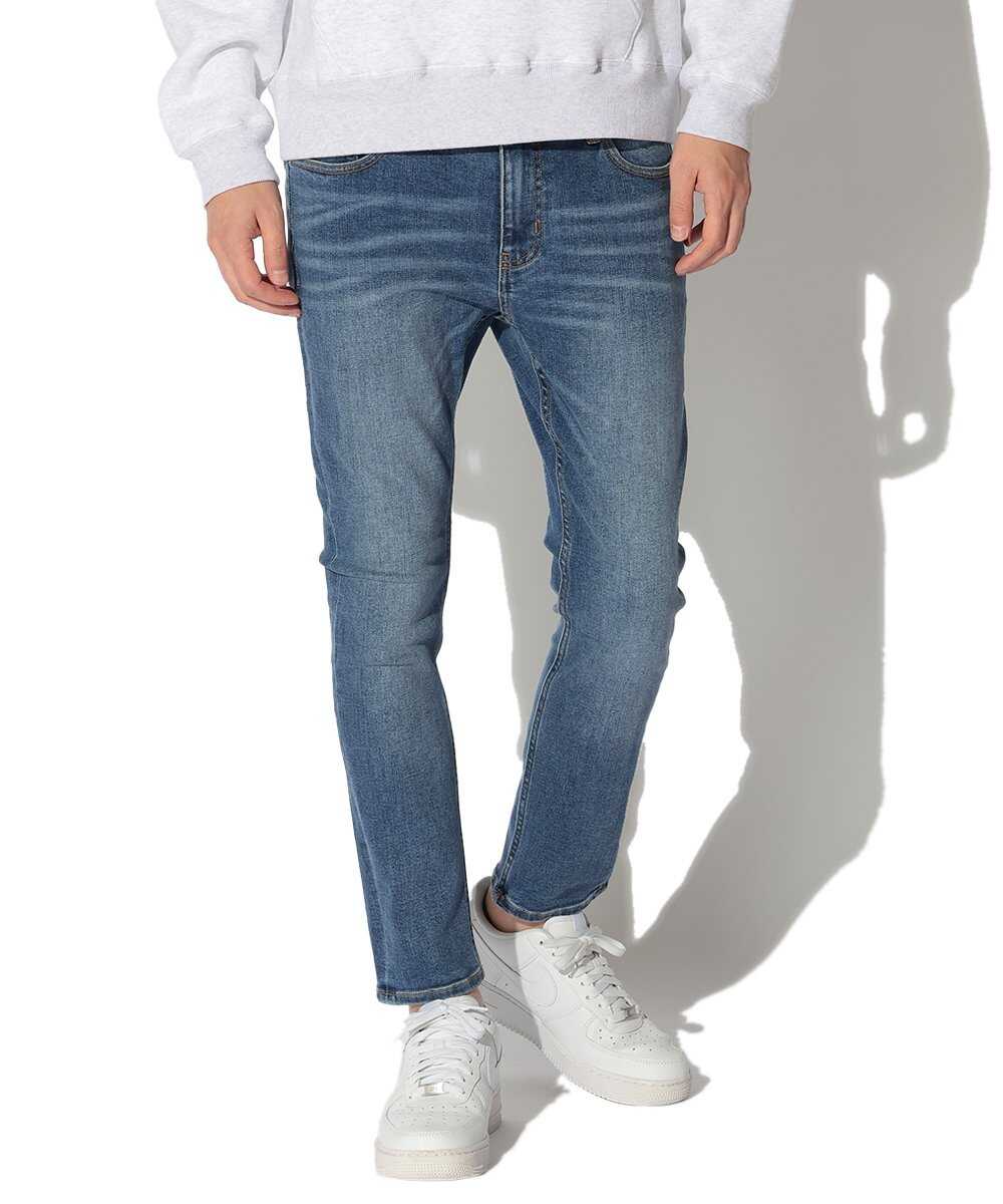 5ポケット スキニーデニムパンツ ユーズドウォッシュ