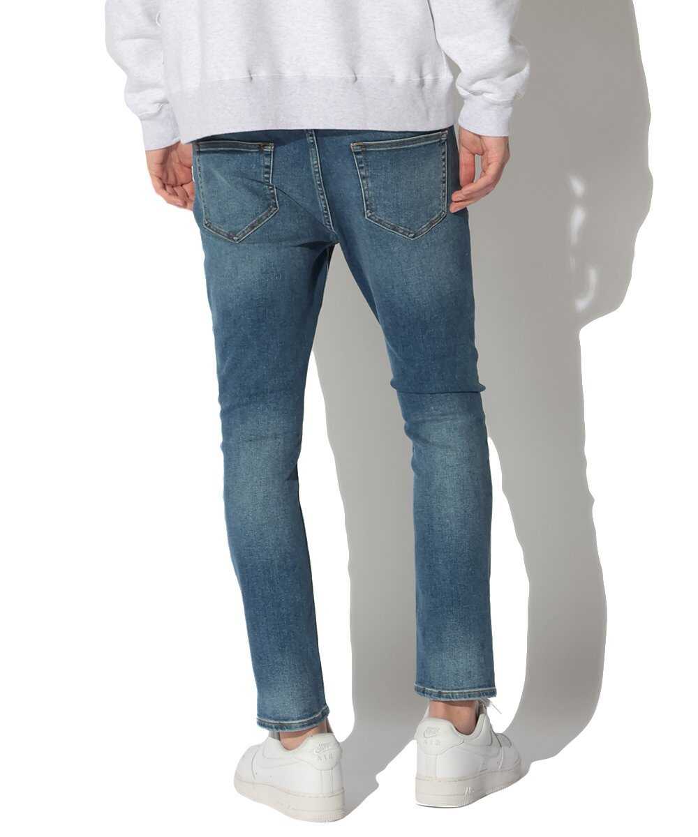 5ポケット スキニーデニムパンツ ユーズドウォッシュ