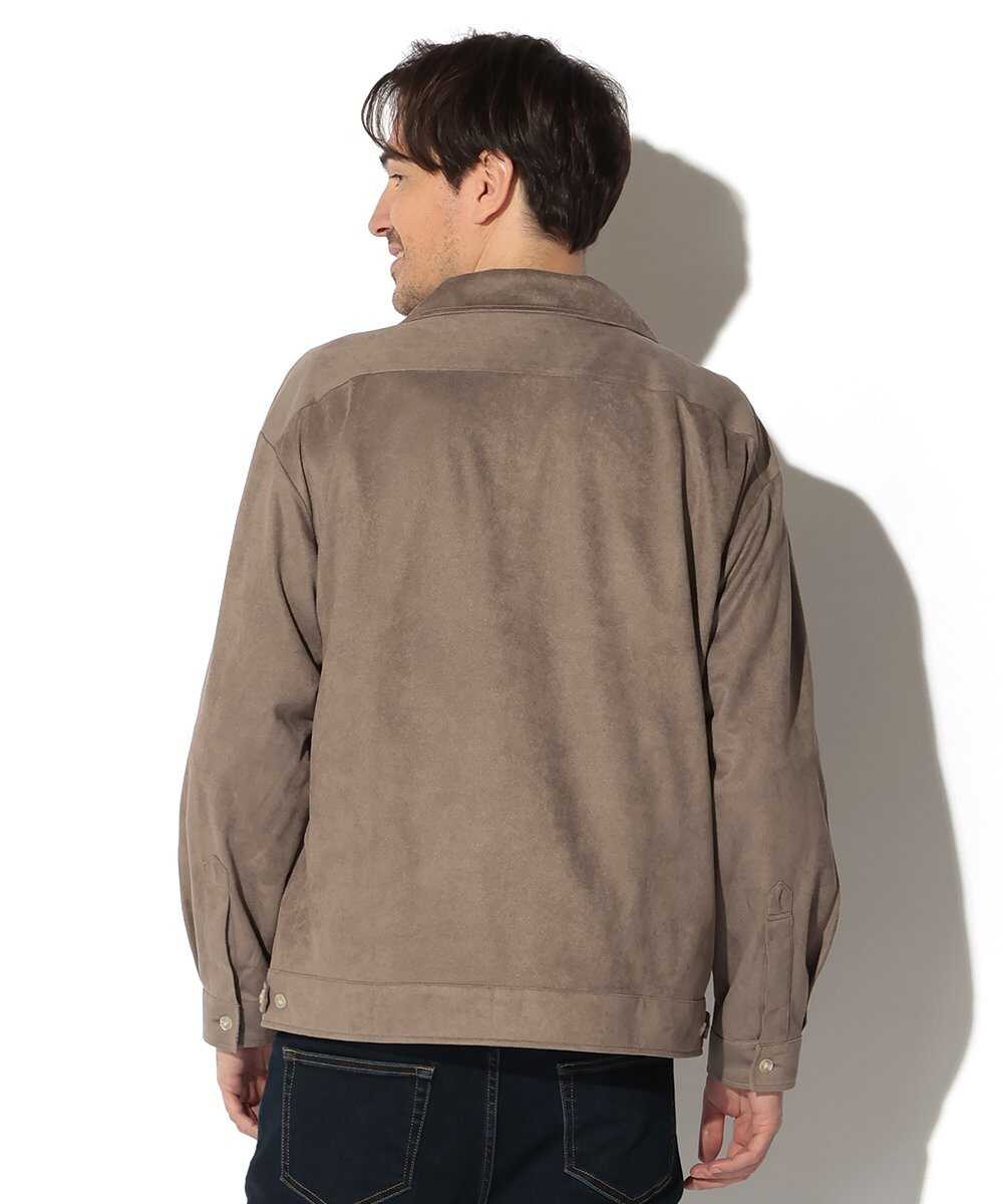 フェイクスエード オープンカラーシャツ