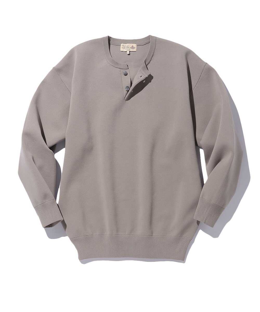 ウォッシャブル ヘンリーネックニット