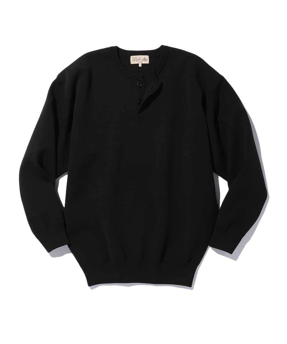 ウォッシャブル ヘンリーネックニット