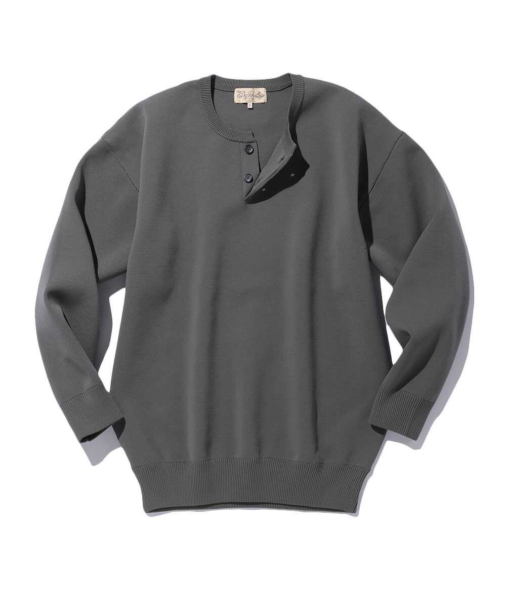 ウォッシャブル ヘンリーネックニット