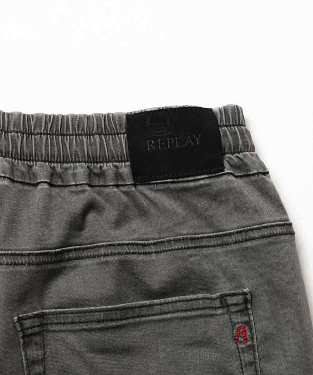 ソフトストレッチ リラックステイパード デニムパンツ