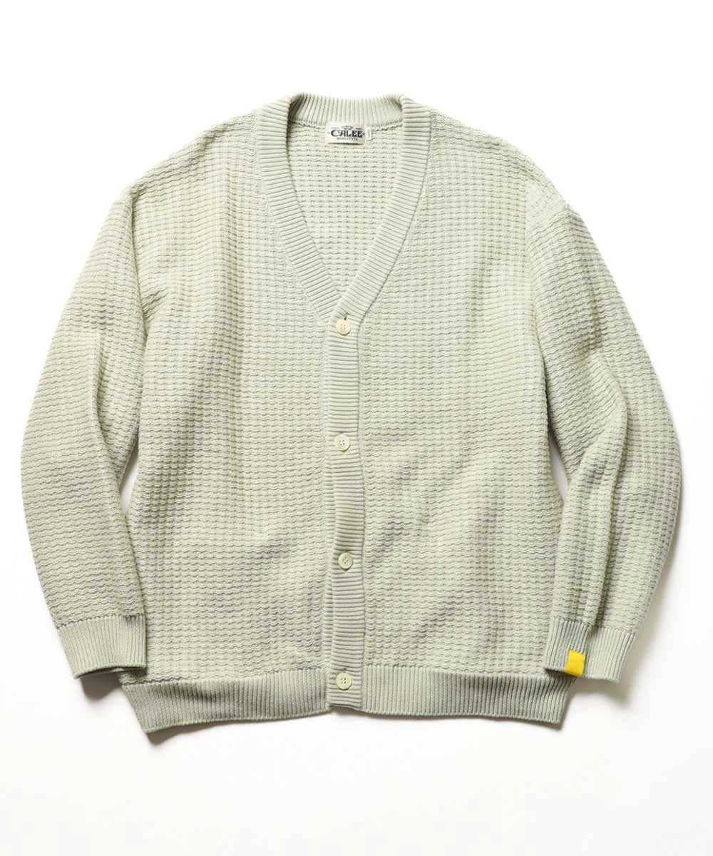 エイヤ コラボ ビッグワッフル ニットカーディガン