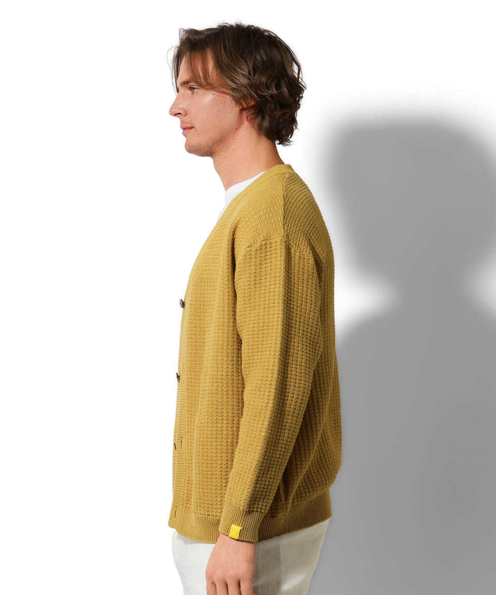 エイヤ コラボ ビッグワッフル ニットカーディガン
