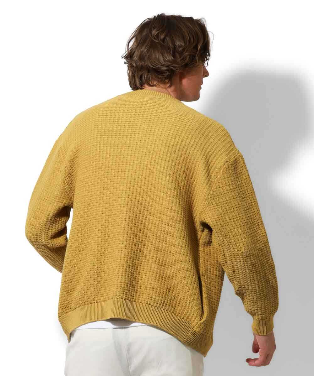 エイヤ コラボ ビッグワッフル ニットカーディガン