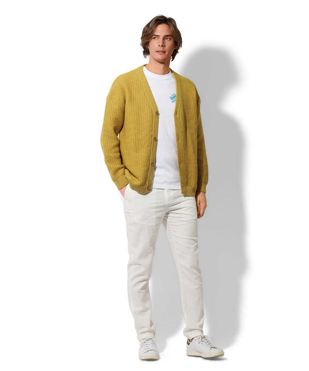 エイヤ コラボ ビッグワッフル ニットカーディガン