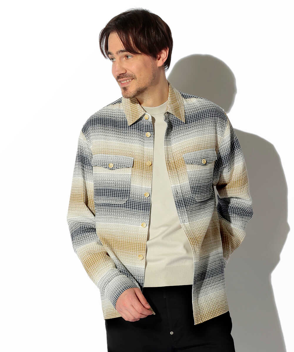 ワッフルシャツジャケット