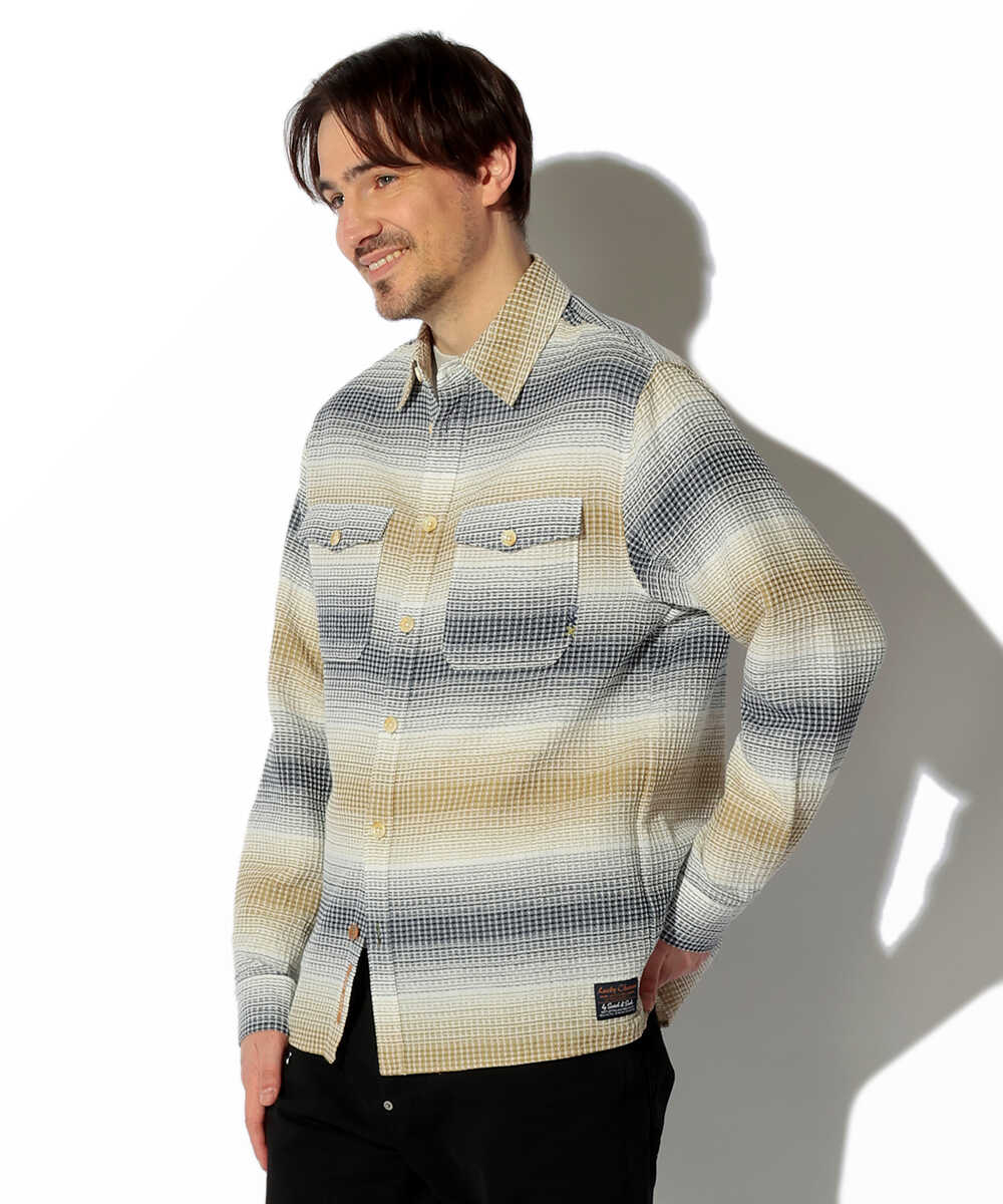 ワッフルシャツジャケット