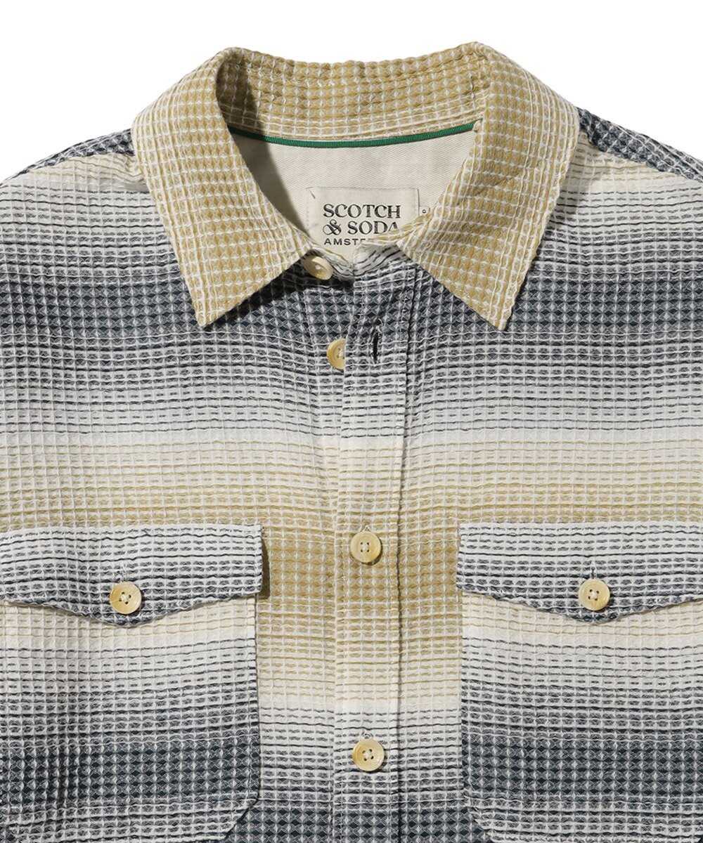 ワッフルシャツジャケット