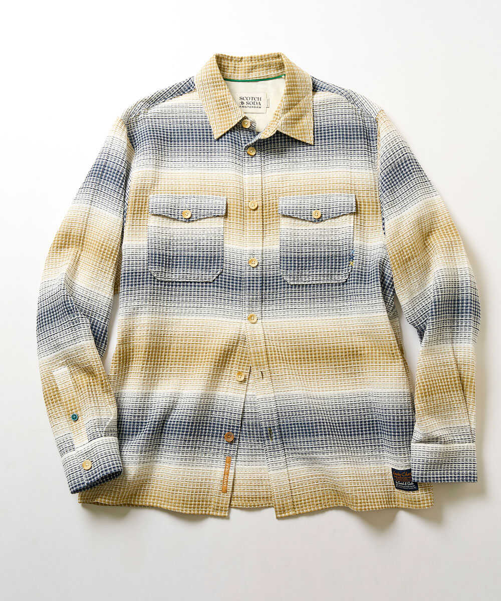 ワッフルシャツジャケット