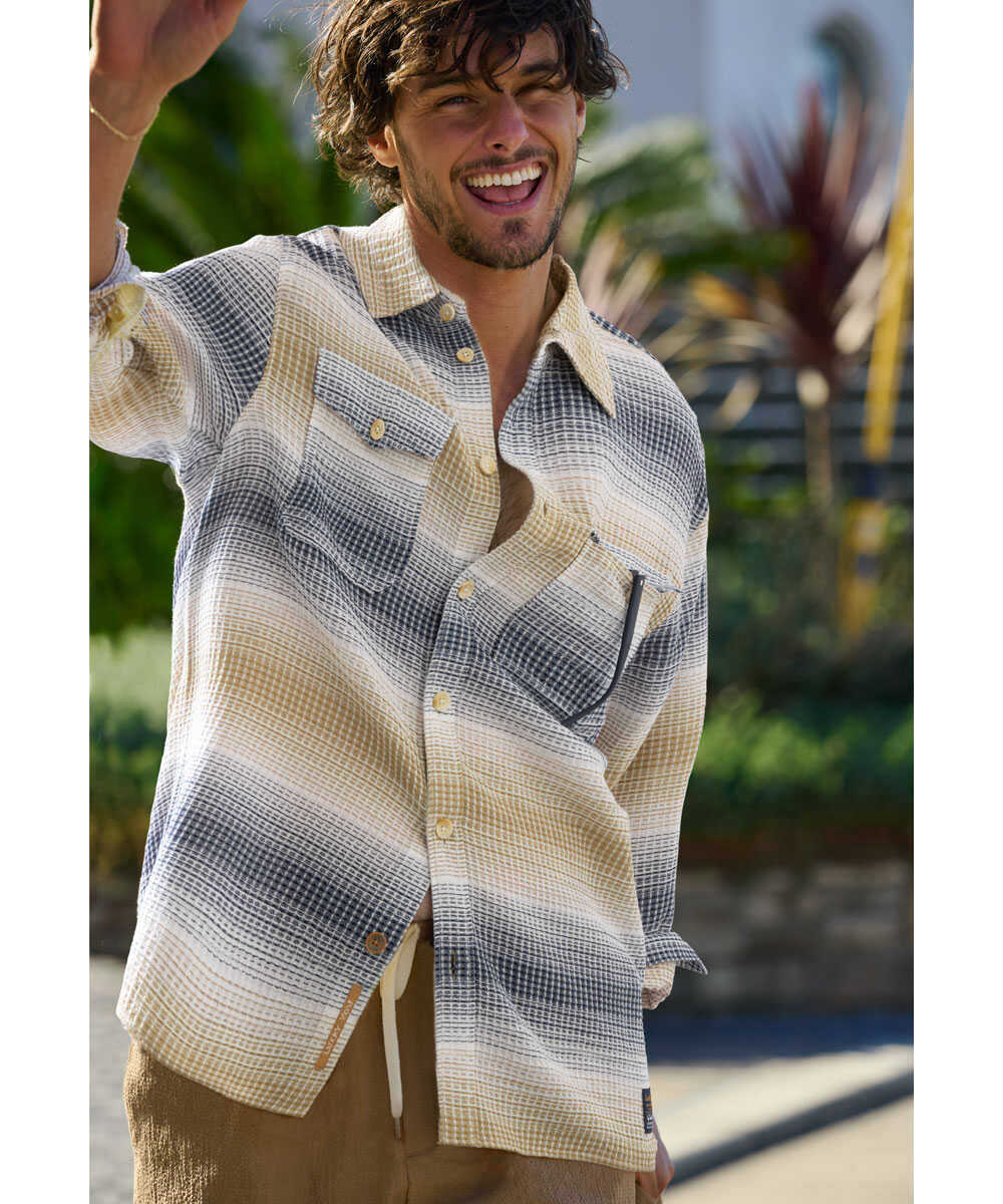 ワッフルシャツジャケット