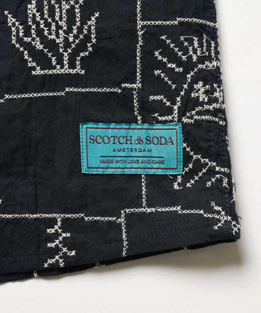 ステッチ刺繍 ワークシャツ