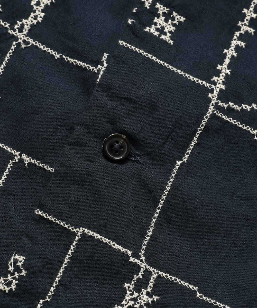ステッチ刺繍 ワークシャツ