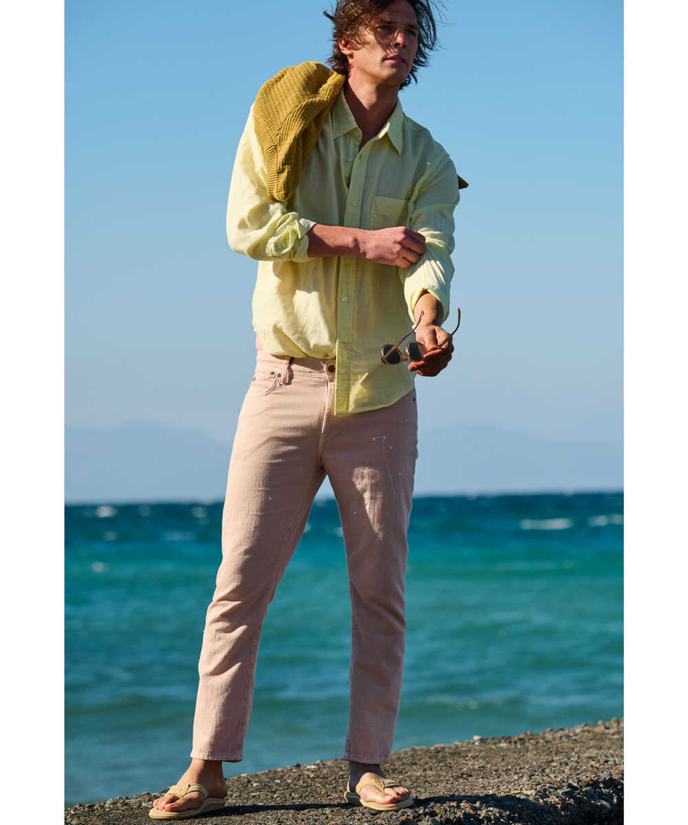 別注限定 ペイント加工 リゾートジーンズ デニムパンツ