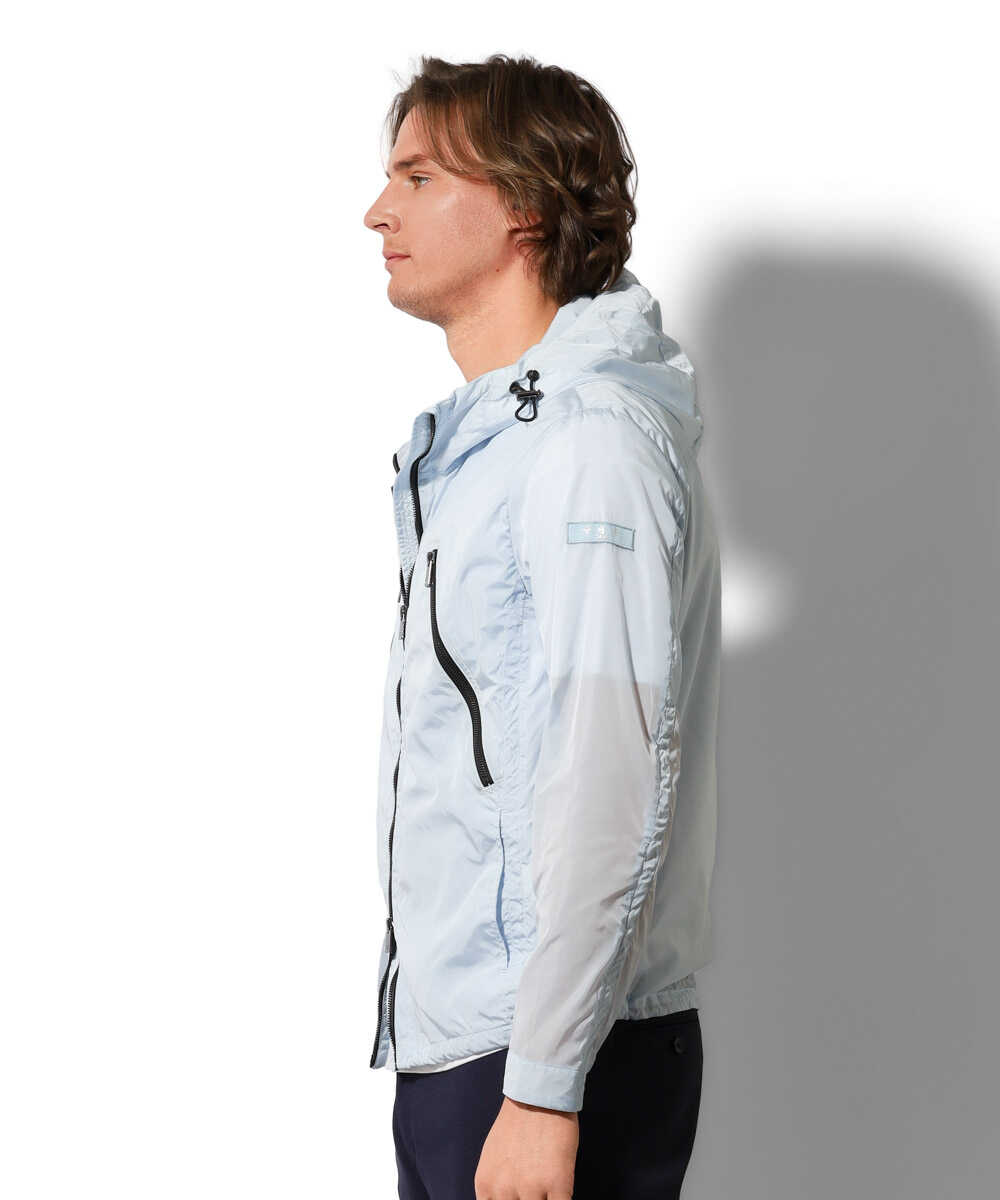 LULIO/ルーリオ フード付きジップアップブルゾン