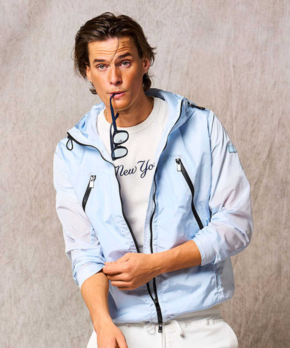 LULIO/ルーリオ フード付きジップアップブルゾン