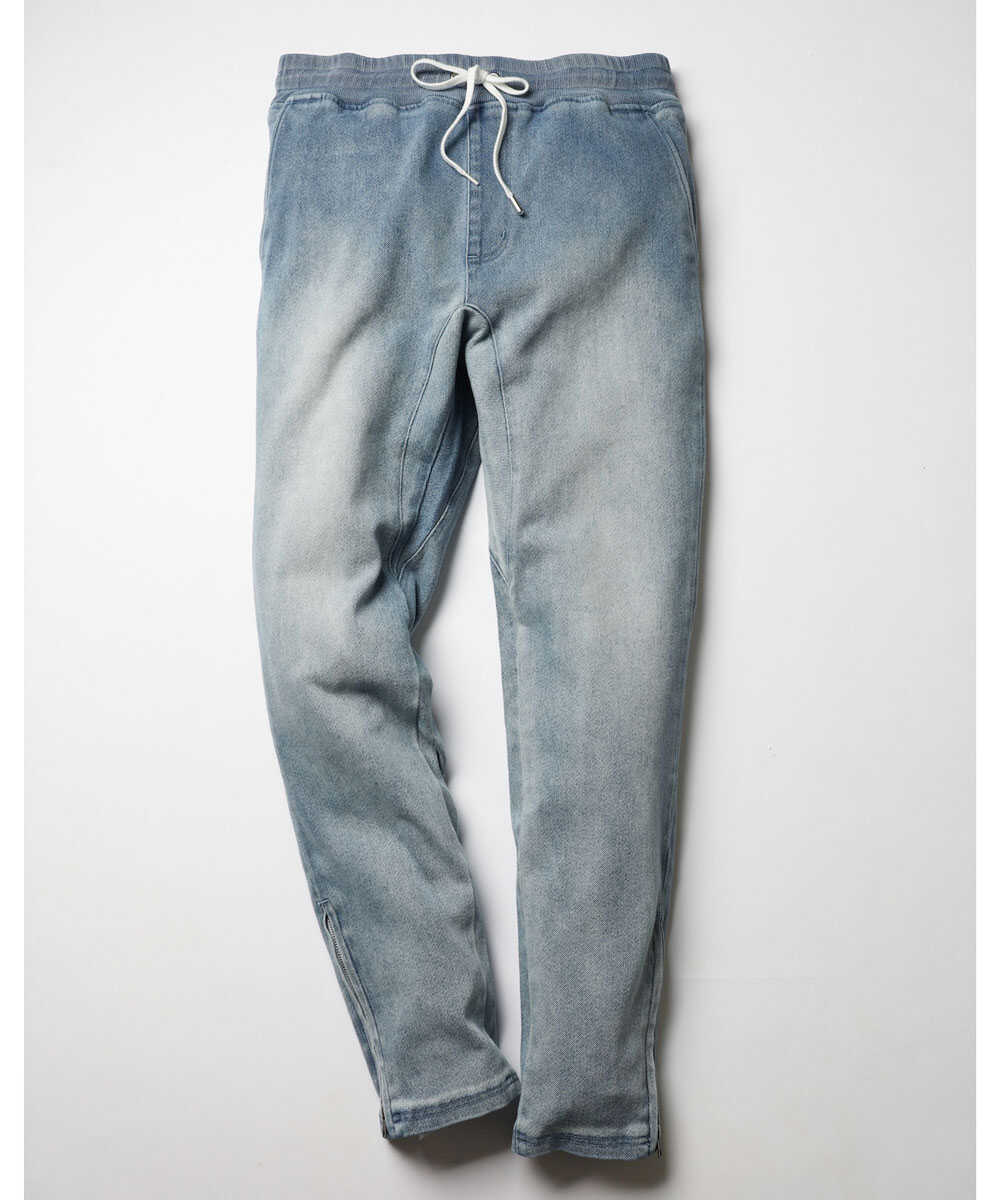 限定 テイパード サイドジップ インディゴ イージーパンツ