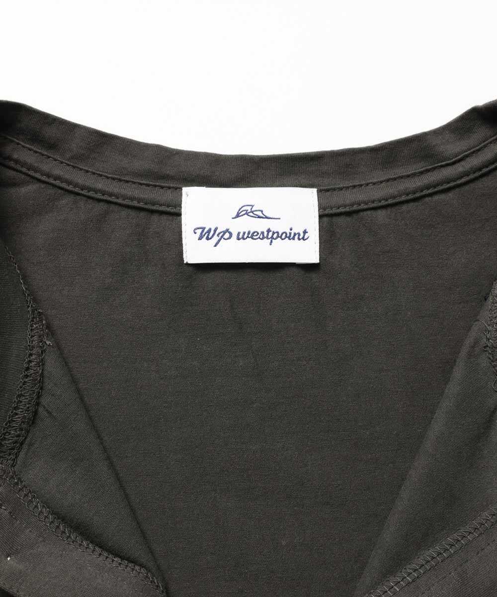 限定 超長綿 イスラエルピマ シンプル ヘンリーネックロンT