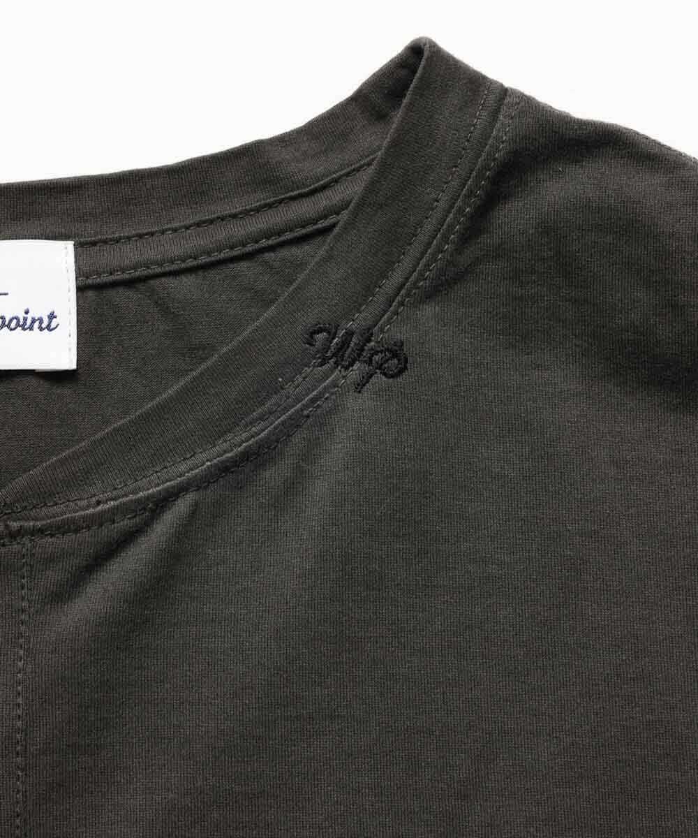 限定 超長綿 イスラエルピマ シンプル ヘンリーネックロンT