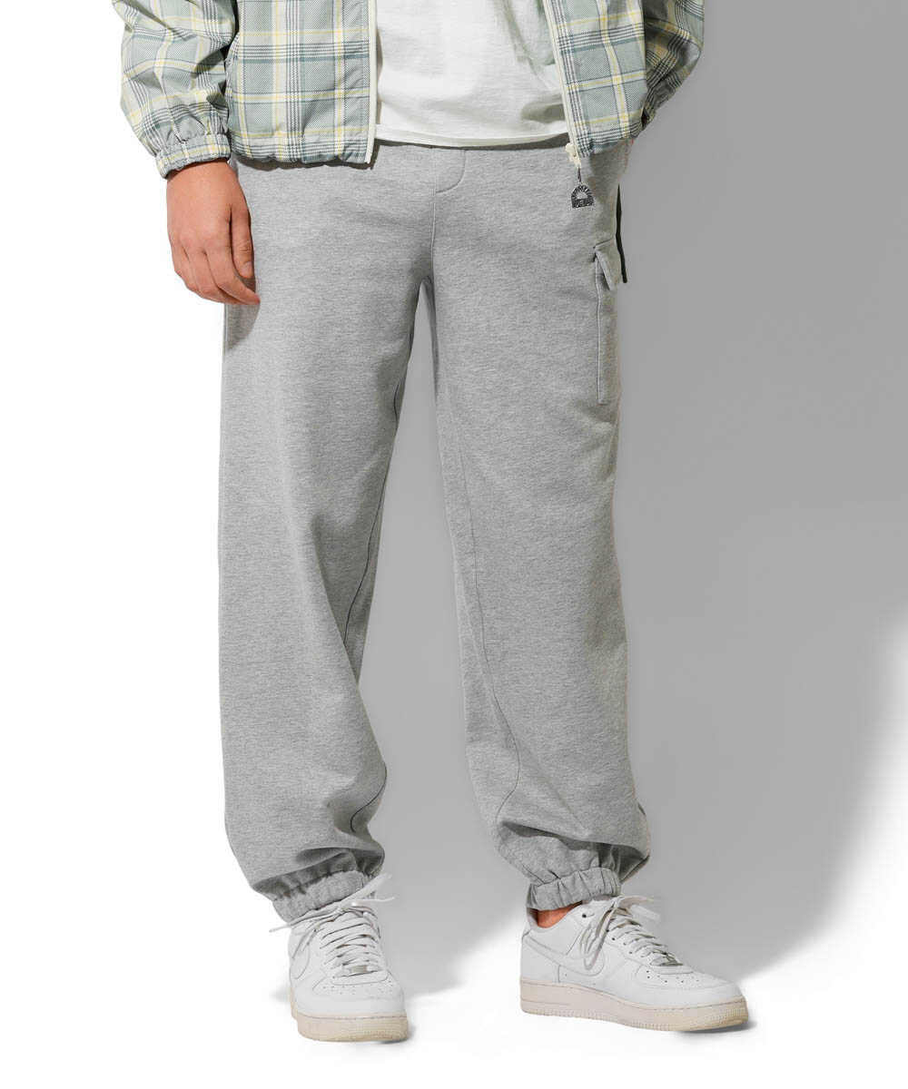 限定 ストレート スウェット カーゴパンツ