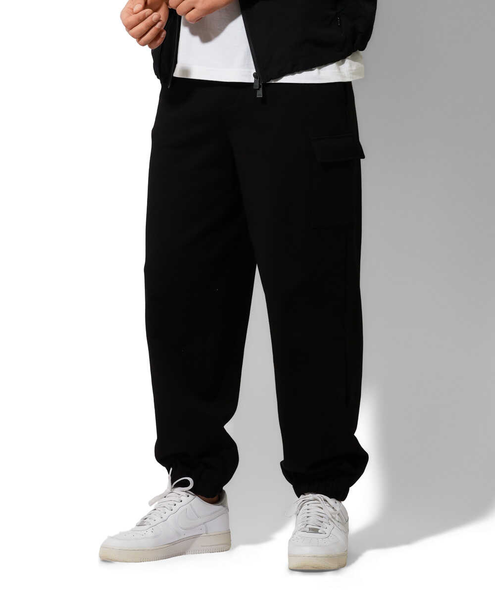 限定 ストレート スウェット カーゴパンツ