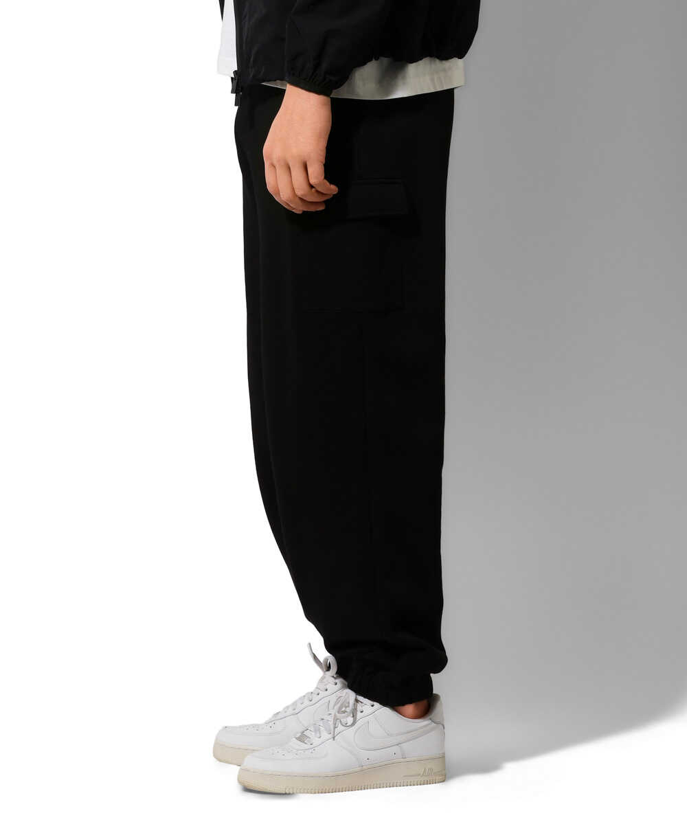 限定 ストレート スウェット カーゴパンツ