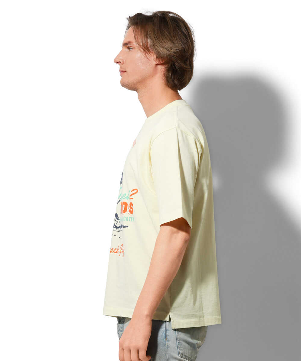 ルーズフィット パームツリープリントTシャツ