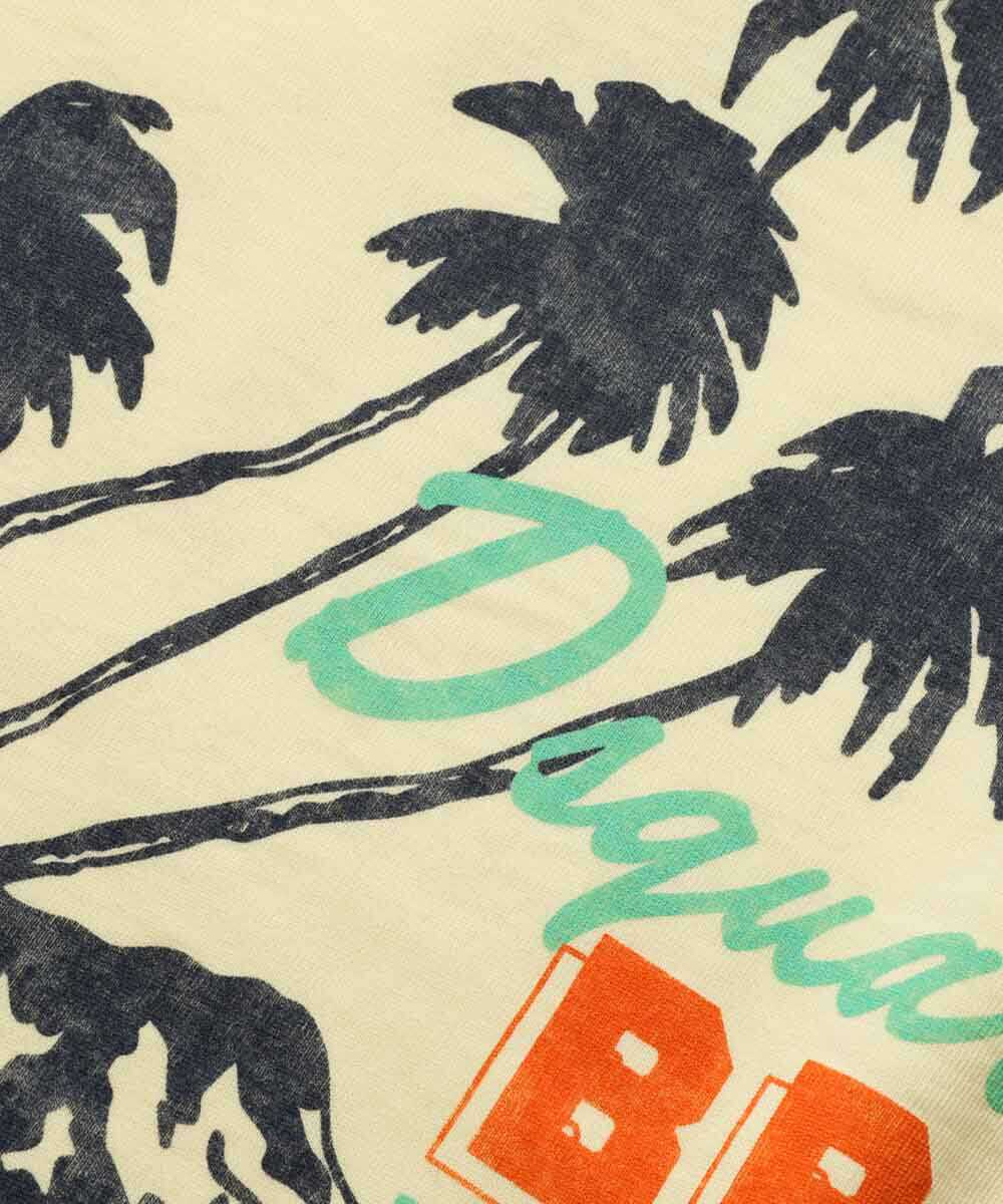 ルーズフィット パームツリープリントTシャツ