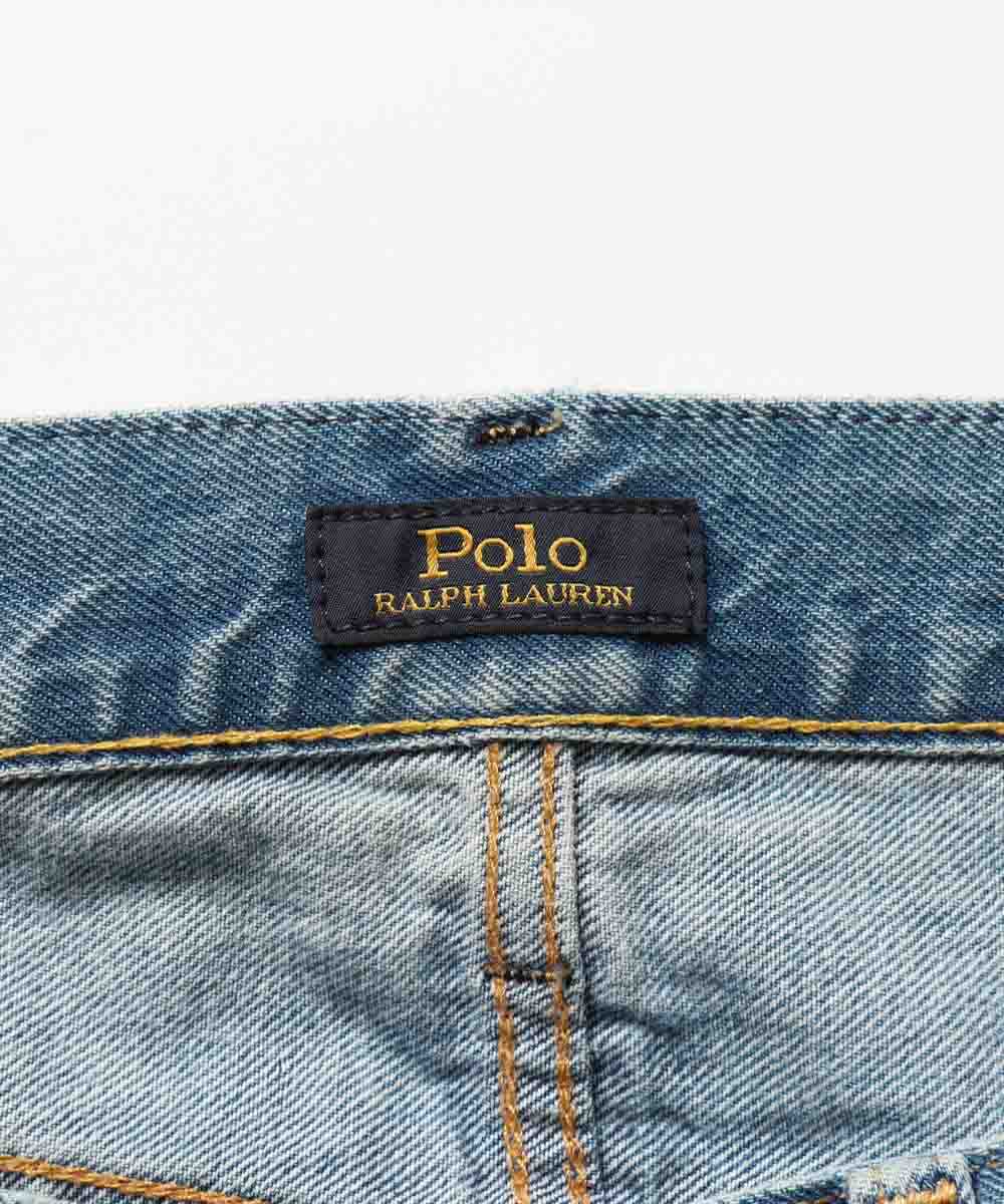 ウォッシュ加工 ストレートデニムパンツ