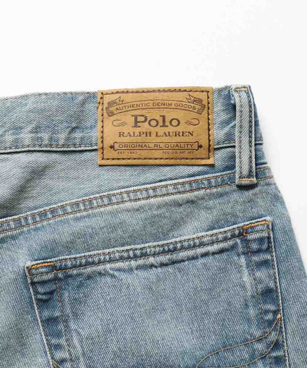 ウォッシュ加工 ストレートデニムパンツ