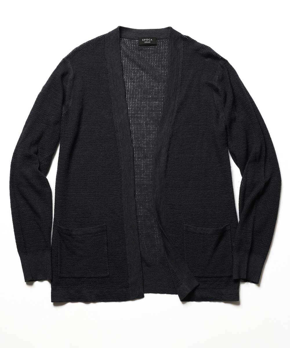 着流しリネンカーディガン