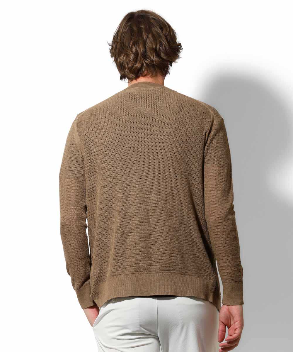 着流しリネンカーディガン