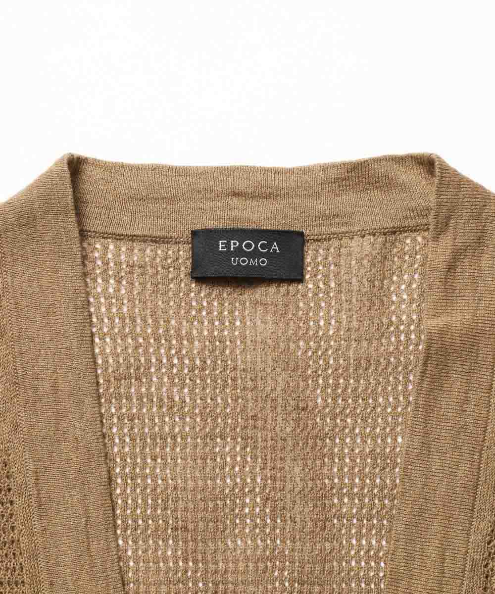 着流しリネンカーディガン