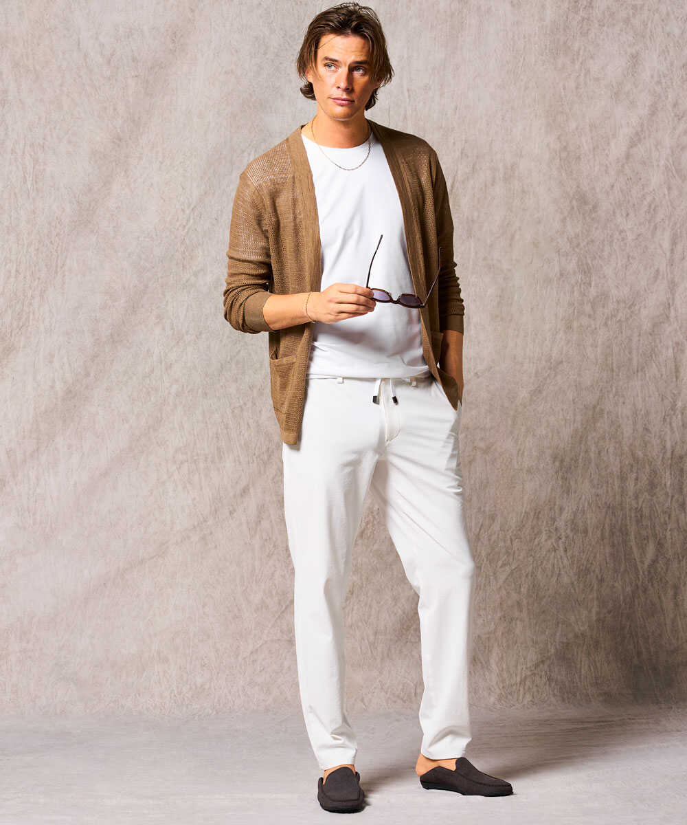 着流しリネンカーディガン