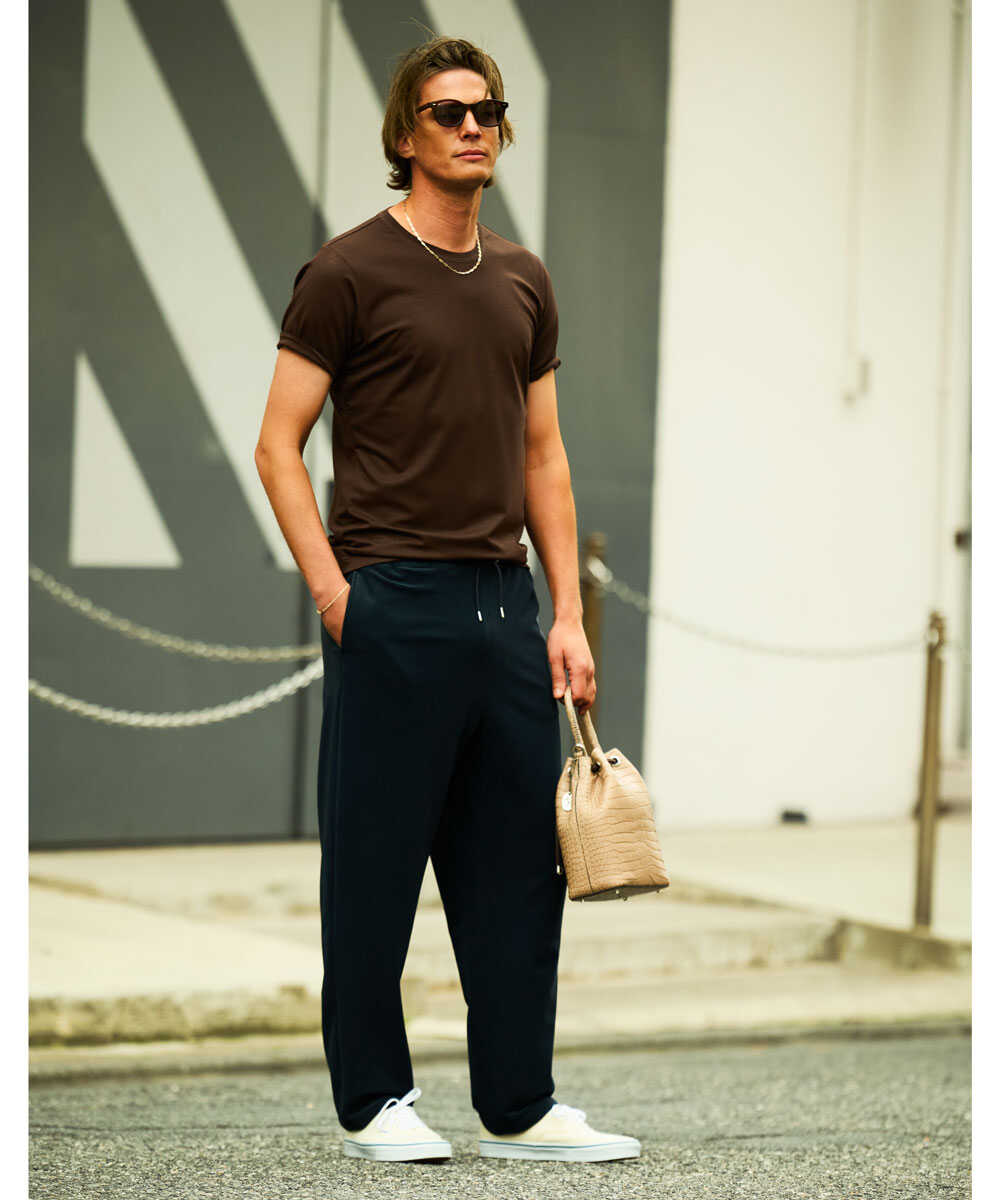 別注 コードピケ テイパードイージーパンツ