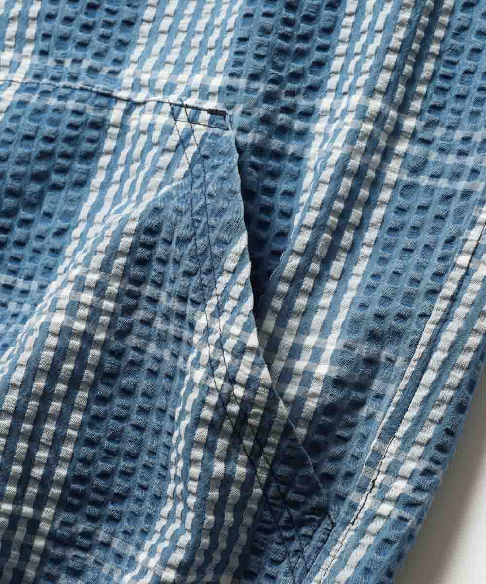 別注限定 インディゴ シアサッカー シャツパーカ