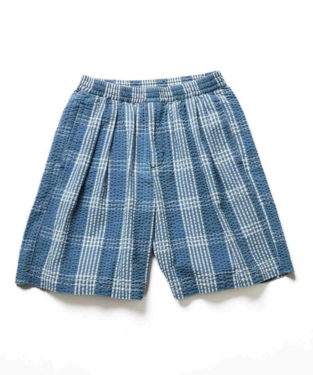 別注限定 インディゴ シアサッカー ショーツ