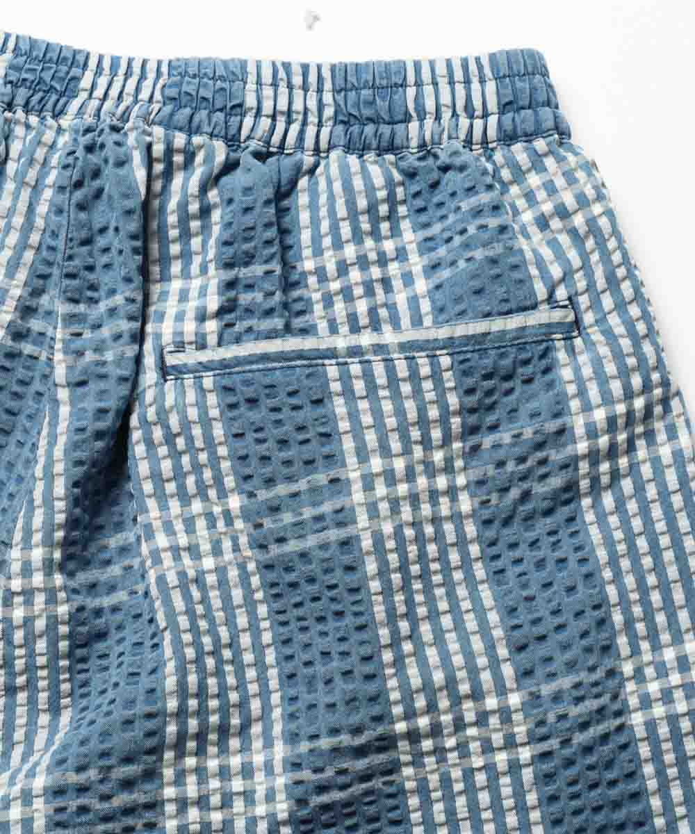 別注限定 インディゴ シアサッカー ショーツ