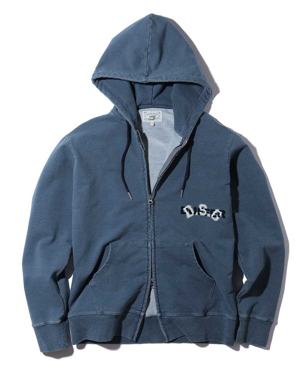 インディゴポンチ ジップアップパーカ