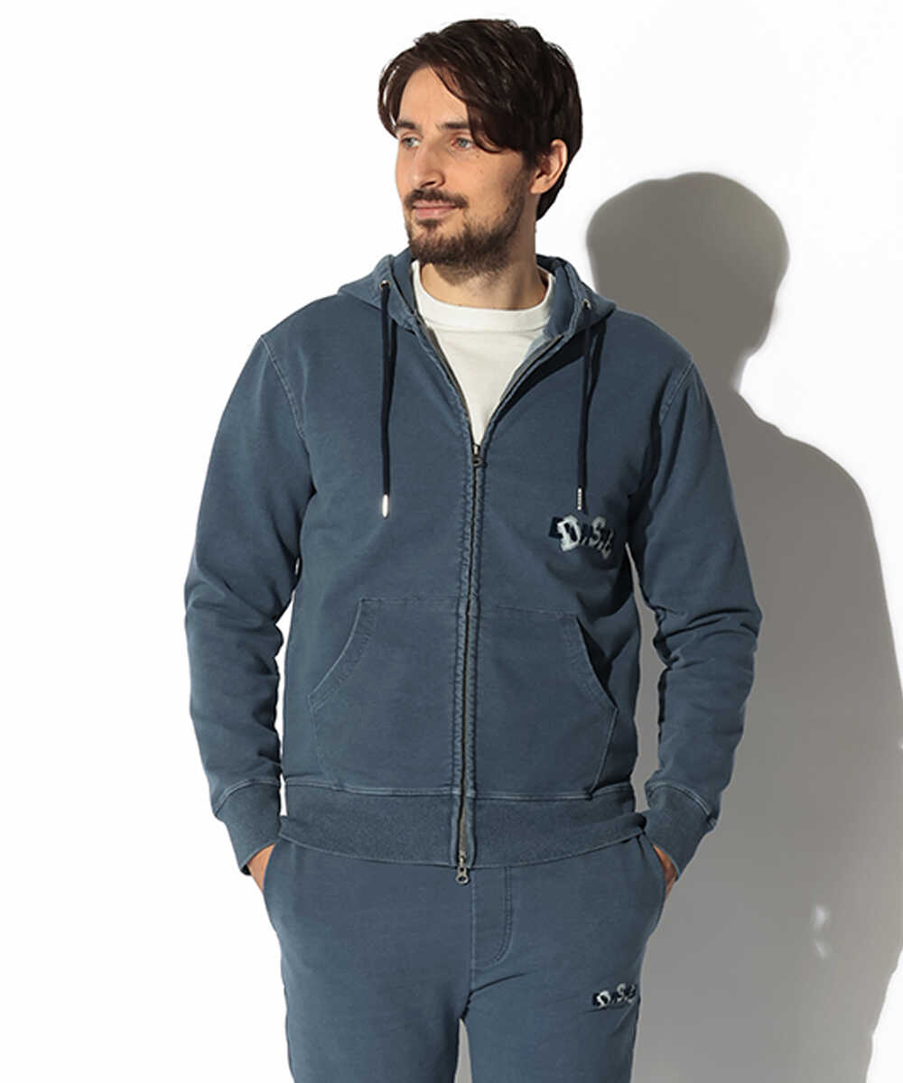 インディゴポンチ ジップアップパーカ