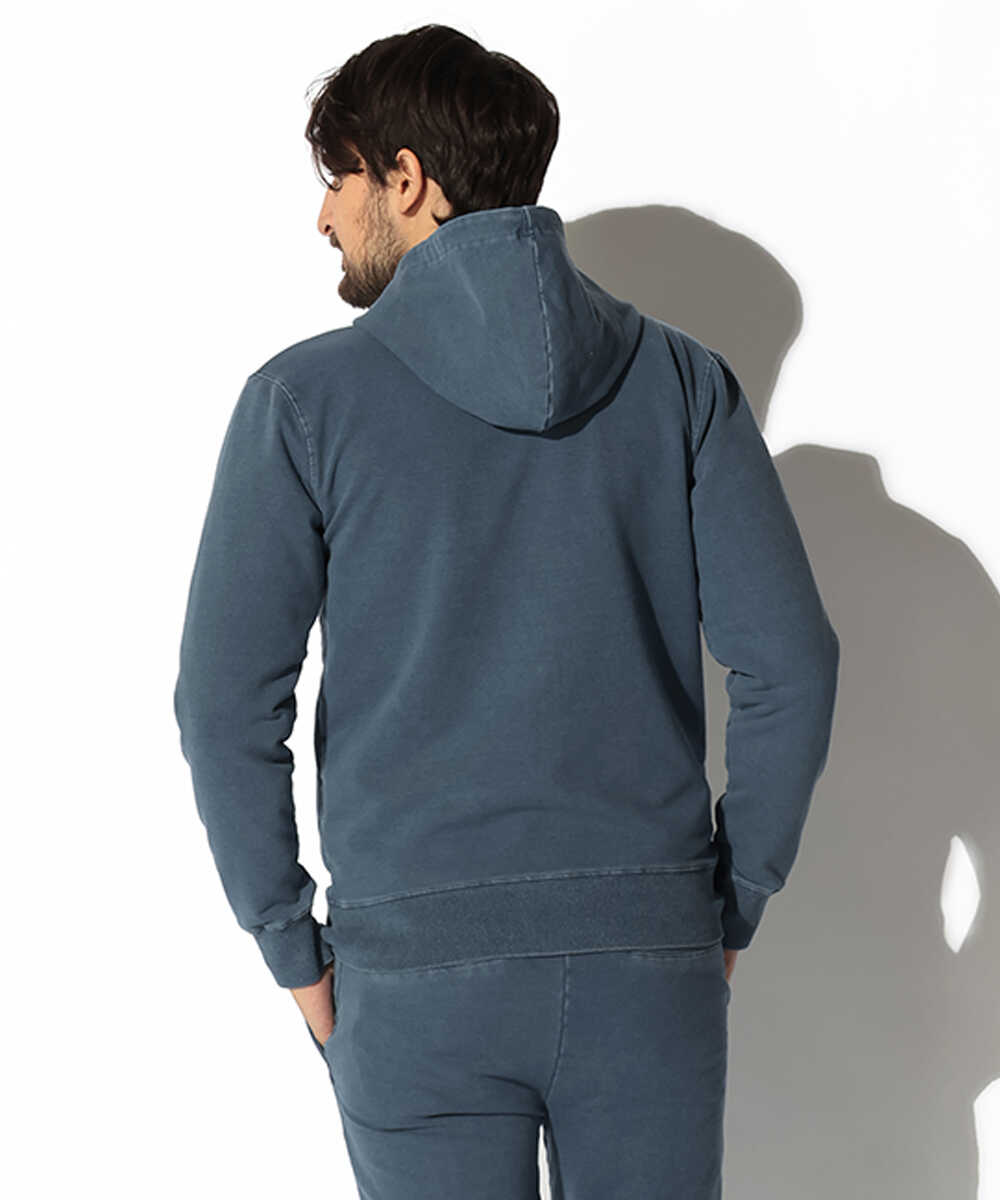 インディゴポンチ ジップアップパーカ