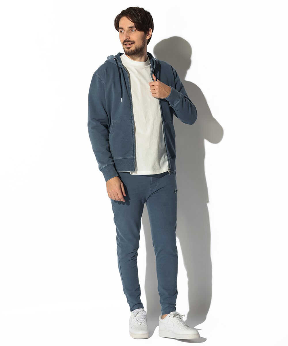 インディゴポンチ ジップアップパーカ