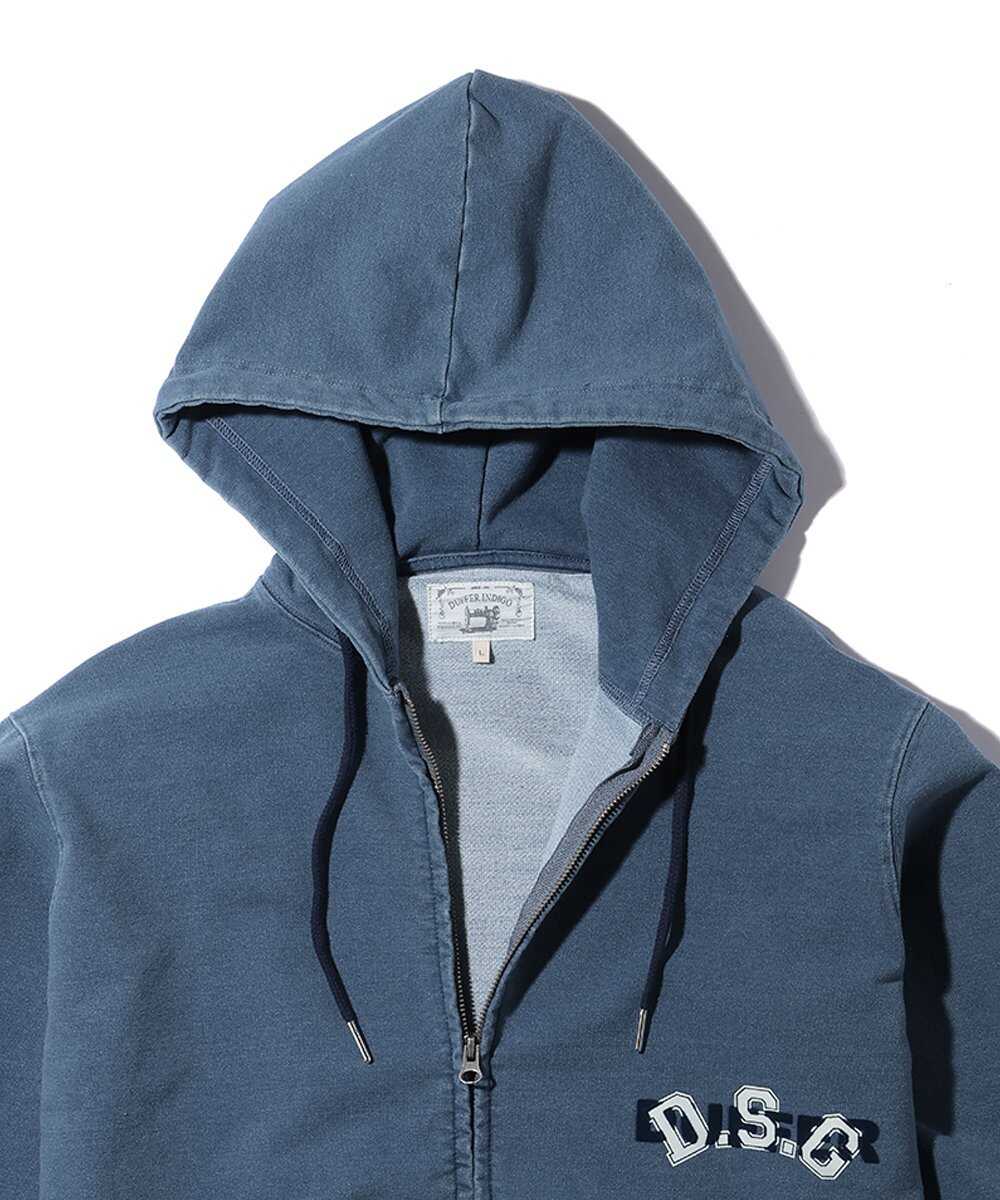 インディゴポンチ ジップアップパーカ